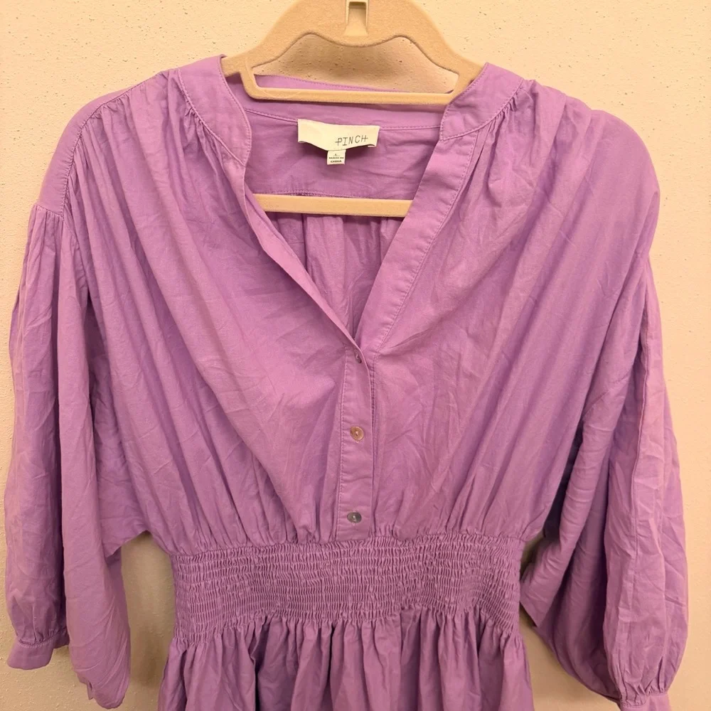 Lilac Smocked-Waist Mini Dress - Women - Picture 3 of 4